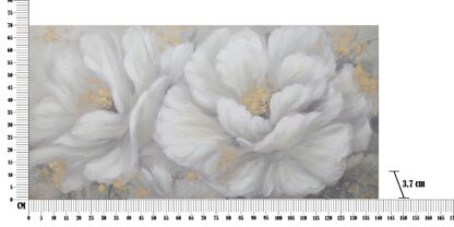 DIPINTO SU TELA WHITE/GOLD FLOWER CM 
140X3,7X70 - immagine 6