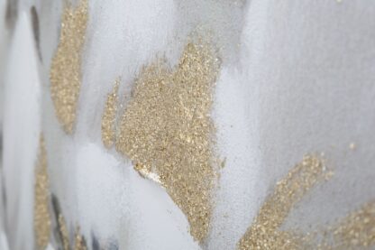 DIPINTO SU TELA WHITE/GOLD FLOWER CM 
80X3,7X100 - immagine 4