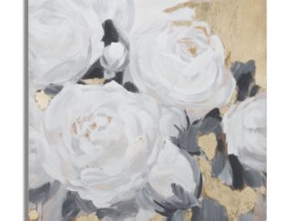 DIPINTO SU TELA WHITE FLOWER -A- CM 90X3,7X90