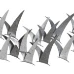 PANNELLO IN FERRO GABBIANI CM 93X12,7X47,6