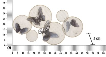 PANNELLO IN FERRO BUTTERFLY DARK CM 66X5X38 - immagine 6