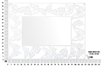 SPECCHIO WHITE BUTTERFLY CM 85X1X115 - immagine 6