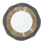 SPECCHIO DA MURO SHAI DARK CM Ø 65,5X5 stile GLAM