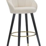 SGABELLO BAR PRAGUE CREMA CM 55X56X104