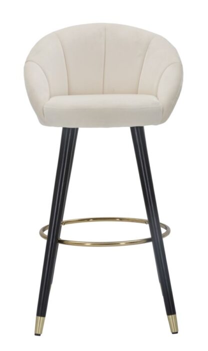 SGABELLO BAR PRAGUE CREMA CM 55X56X104 - immagine 2
