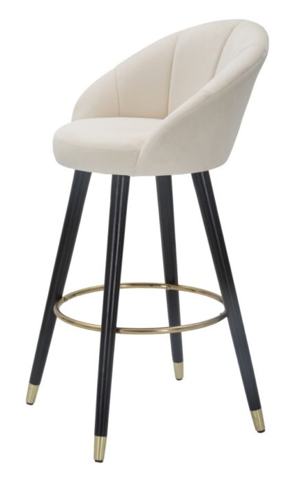 SGABELLO BAR PRAGUE CREMA CM 55X56X104 - immagine 3