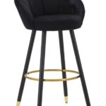 SGABELLO BAR PRAGUE NERO CM 55X56X104