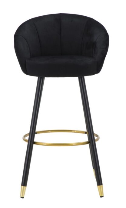 SGABELLO BAR PRAGUE NERO CM 55X56X104 - immagine 2