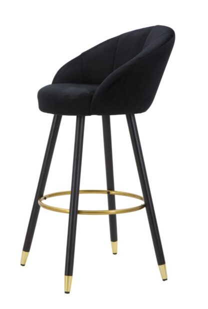 SGABELLO BAR PRAGUE NERO CM 55X56X104 - immagine 3