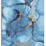 STAMPA DIPINTA BLU REY CM 80X3X120