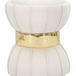 SGABELLO FLOWER CM CREMA CM Ø 40X44