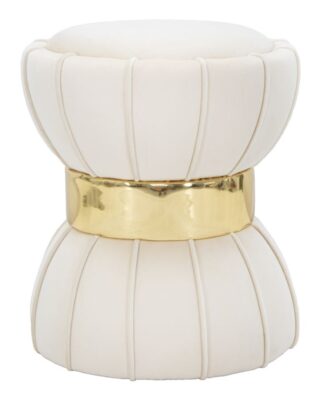 SGABELLO FLOWER CM CREMA CM Ø 40X44