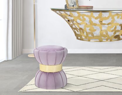 SGABELLO FLOWER CM ROSA CM Ø 40X44 - immagine 5