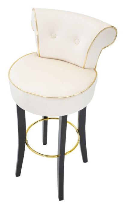 SGABELLO BAR LUXY CREMA CM 46X48X96 - immagine 4