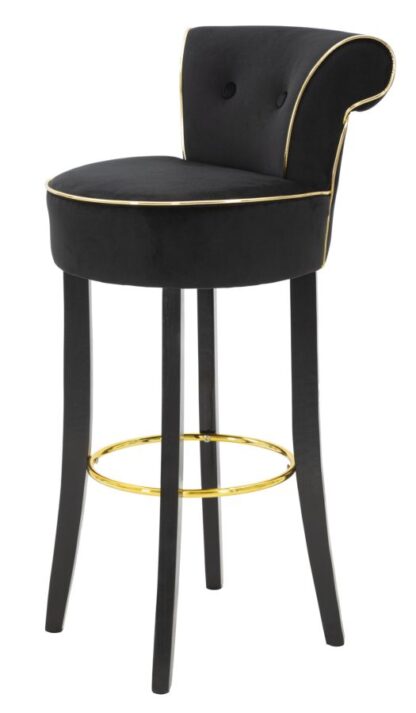 SGABELLO BAR LUXY NERO CM 46X48X96 - immagine 2
