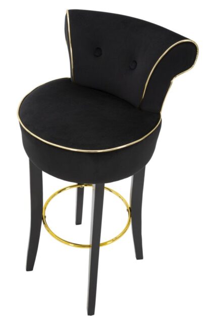 SGABELLO BAR LUXY NERO CM 46X48X96 - immagine 3