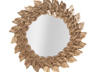 SPECCHIO DA MURO GLAM PETAL RAME CM Ø 73X5