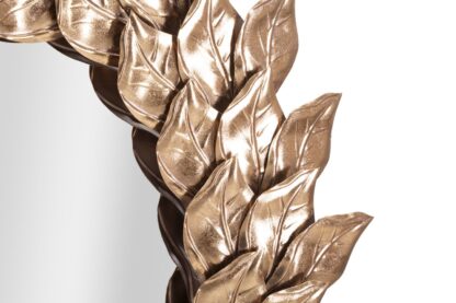 SPECCHIO DA MURO GLAM PETAL RAME CM Ø 73X5 - immagine 2