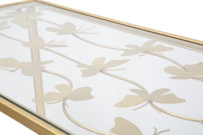 CONSOLE BUTTERFLIES GLASS CM 100X35X80 - immagine 4