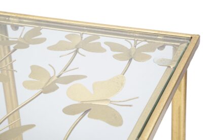 CONSOLE BUTTERFLIES GLASS CM 100X35X80 - immagine 5