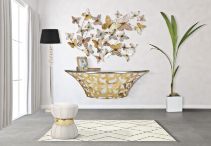 CONSOLE DA MURRO BUTTERFLIES CM 120X40,5X37,2 - immagine 6