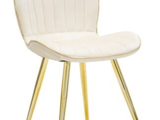 SEDIA PARIS SPACE CREMA /GOLD SET 2 PZ CM 46X58X77
