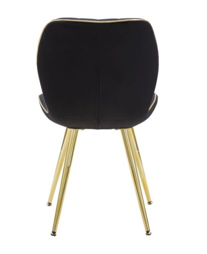 SEDIA PARIS SPACE NERA /GOLD SET 2 PZ CM 46X58X77 - immagine 4