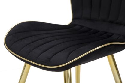 SEDIA PARIS SPACE NERA /GOLD SET 2 PZ CM 46X58X77 - immagine 7