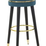 SGABELLO BAR PARIS OTTANIO/GOLD CM Ø 35X74