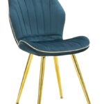 SEDIA PARIS SPACE OTTANIO /GOLD SET 2 PZ CM 46X58X77