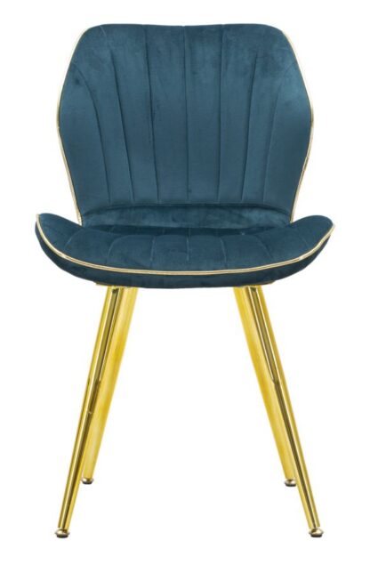 SEDIA PARIS SPACE OTTANIO /GOLD SET 2 PZ CM 46X58X77 - immagine 2