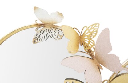 SPECCHIO DA MURO DOUBLE FARFALLE PINK CM 81X3X52,5 - immagine 2