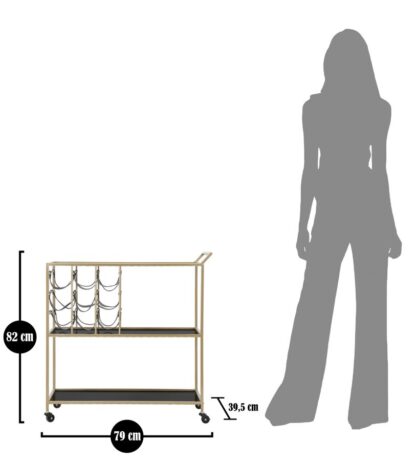 CARRELLO BLACK STRING CM 79X39,5X82 - immagine 8