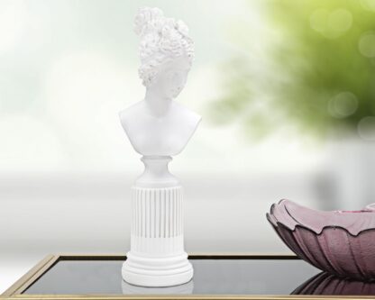 SCULTURA STATUA WOMAN C/PIEDISTALLO CM 11X10,5X35,5 - immagine 6