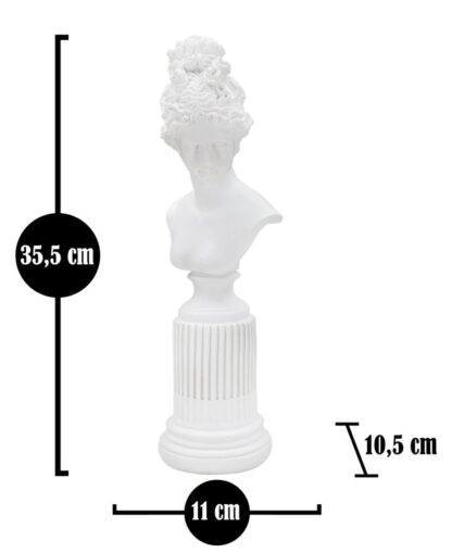 SCULTURA STATUA WOMAN C/PIEDISTALLO CM 11X10,5X35,5 - immagine 7