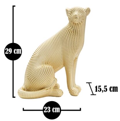 LEOPARDO GOLD CM 23X15,5X29 - immagine 7