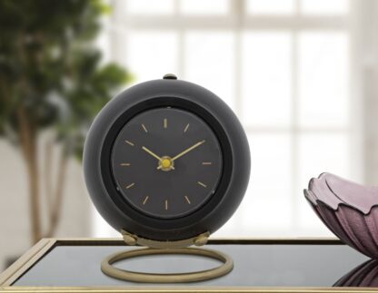 OROLOGIO DA TAVOLO BALL NERO CM 16X13X19 - immagine 4
