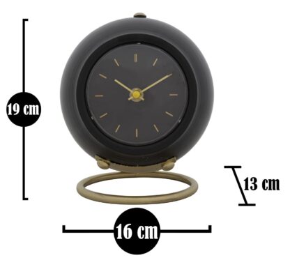 OROLOGIO DA TAVOLO BALL NERO CM 16X13X19 - immagine 5