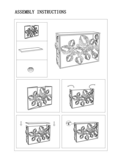 CONSOLE GLAM FLORIS CM 113X40X80 - immagine 10