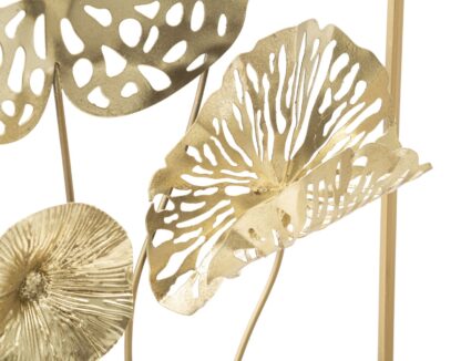 PANNELLO IN FERRO GOLD FLOWERS CM 50X5X50 - immagine 2