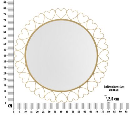 SPECCHIO HEARTS CM Ø 80X2,5 - immagine 6