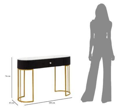 CONSOLE MONTPELLIER NERA CM 100x43x74 - immagine 8