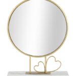 SPECCHIO DA APPOGGIO HEART CM 30X9X39,5 stile GLAM