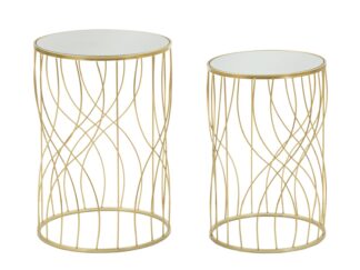 TAVOLINETTI LIGNE COPPIA CM Ø 38X55-33X50