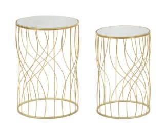 TAVOLINETTI LIGNE COPPIA CM Ø 38X55-33X50