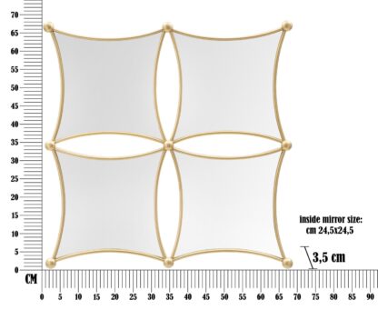 SPECCHIO DA MURO JALO CM 68X3,5X68 - immagine 6