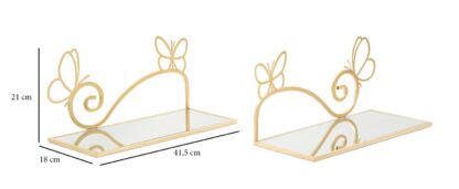 COMODINO MENSOLA BUTTERFLY COPPIA CM 41,5X18X21 - immagine 7