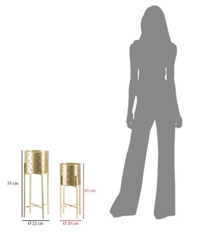 P/VASI GOLVY STAND COPPIA -B- CM Ø 21X52-19X42 - immagine 6