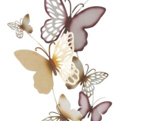 PANNELLO DA MURO BUTTERFLIES ORO/BORDEAUX C CM 59,5X4X111,5