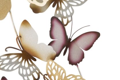 PANNELLO DA MURO BUTTERFLIES ORO/BORDEAUX C CM 59,5X4X111,5 - immagine 2